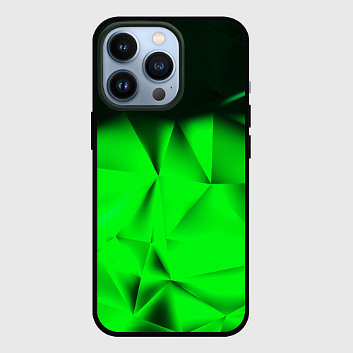 Чехол iPhone 13 Pro Кислотная абстракция кубы / 3D-Черный – фото 1