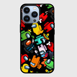 Чехол для iPhone 13 Pro Персонажи игры Амонгас, цвет: 3D-черный