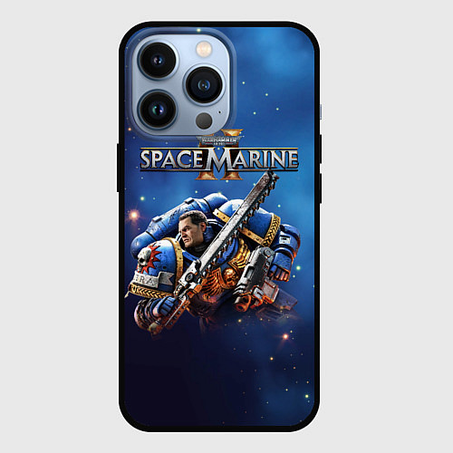 Чехол iPhone 13 Pro Captain Titus Warhammer 40000 space marine 2 / 3D-Черный – фото 1