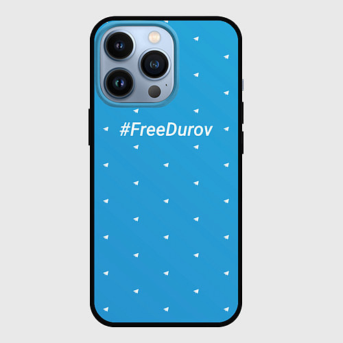 Чехол iPhone 13 Pro Freedurov паттерн из самолётиков / 3D-Черный – фото 1