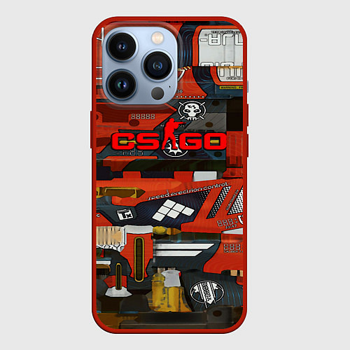 Чехол iPhone 13 Pro Counter strike bloodsport / 3D-Красный – фото 1