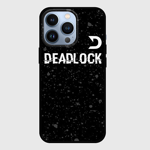 Чехол iPhone 13 Pro Deadlock glitch на темном фоне посередине / 3D-Черный – фото 1