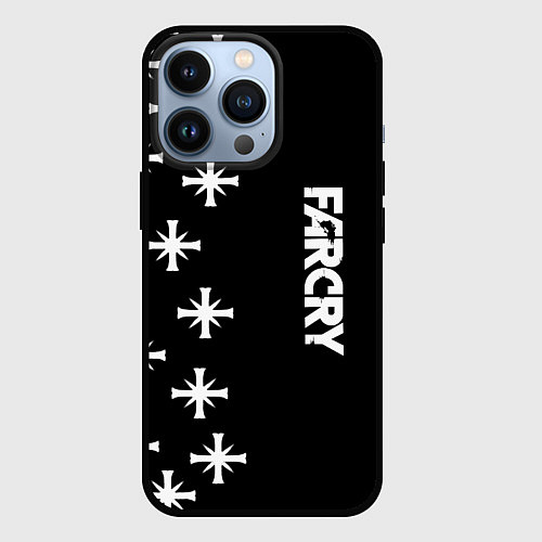 Чехол iPhone 13 Pro Farcry текстура знаки / 3D-Черный – фото 1