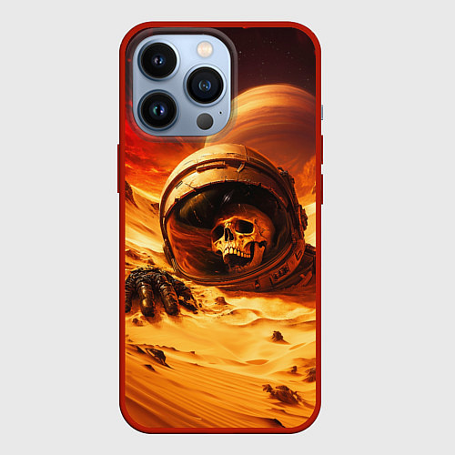 Чехол iPhone 13 Pro Пропавший космонавт / 3D-Красный – фото 1