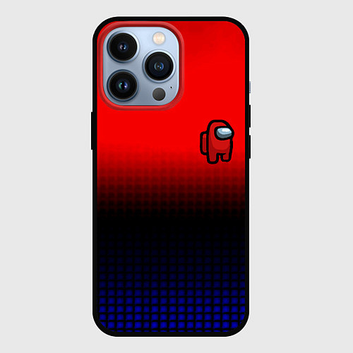 Чехол iPhone 13 Pro Among us geometry gradient / 3D-Черный – фото 1