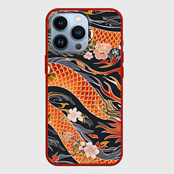 Чехол для iPhone 13 Pro Dragon wild, цвет: 3D-красный