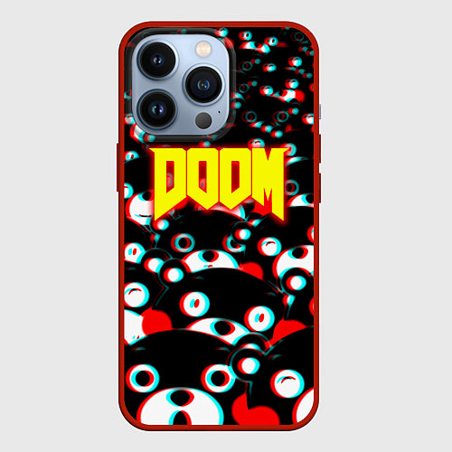 Чехол iPhone 13 Pro Doom anime / 3D-Красный – фото 1