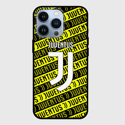 Чехол iPhone 13 Pro Juventus pattern fc / 3D-Черный – фото 1