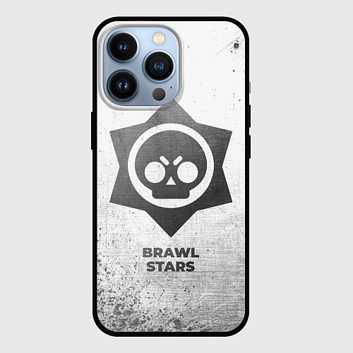 Чехол iPhone 13 Pro Brawl Stars - white gradient / 3D-Черный – фото 1