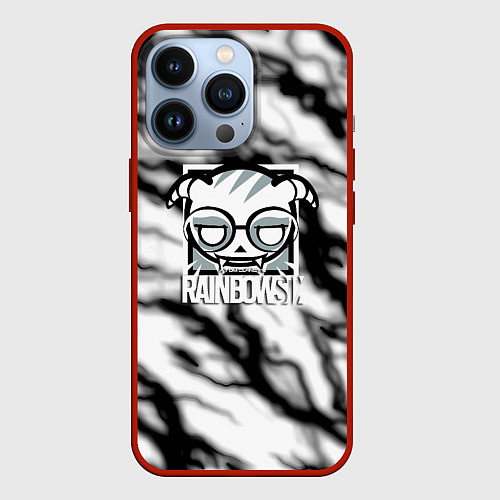 Чехол iPhone 13 Pro Rainbow six storm black / 3D-Красный – фото 1