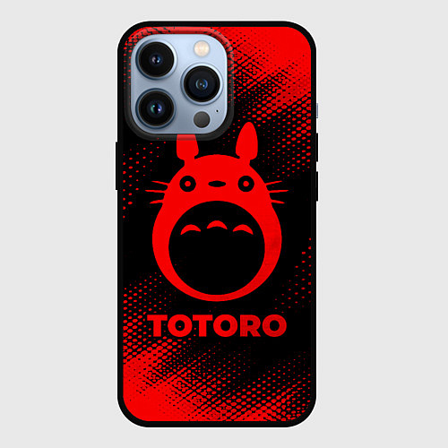 Чехол iPhone 13 Pro Totoro - red gradient / 3D-Черный – фото 1