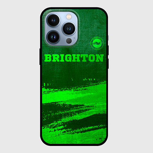 Чехол iPhone 13 Pro Brighton - green gradient посередине / 3D-Черный – фото 1