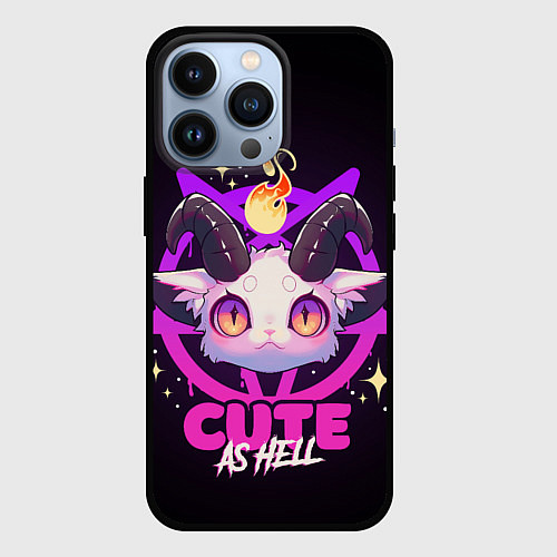 Чехол iPhone 13 Pro Cute as hell / 3D-Черный – фото 1