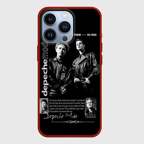 Чехол iPhone 13 Pro Depeche Mode Black Celebration 1986 / 3D-Красный – фото 1