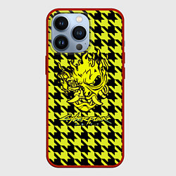 Чехол для iPhone 13 Pro Cyberpunk 2077 pattern, цвет: 3D-красный