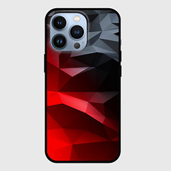 Чехол для iPhone 13 Pro Два цвета абстракции, цвет: 3D-черный