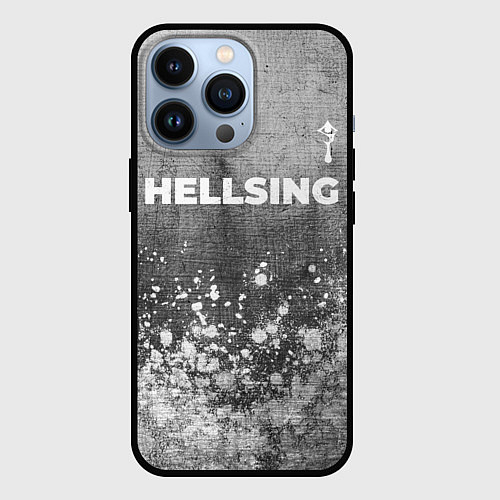 Чехол iPhone 13 Pro Hellsing - grey gradient посередине / 3D-Черный – фото 1