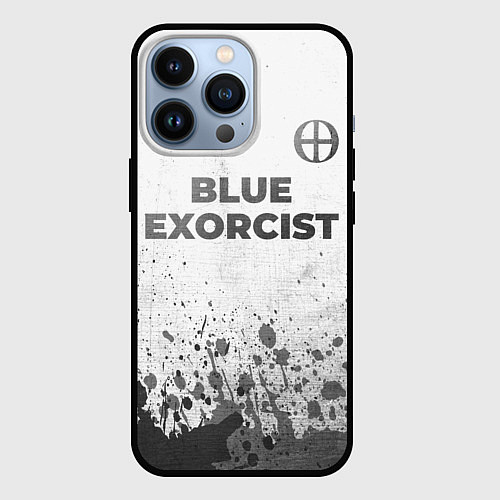 Чехол iPhone 13 Pro Blue Exorcist - white gradient посередине / 3D-Черный – фото 1