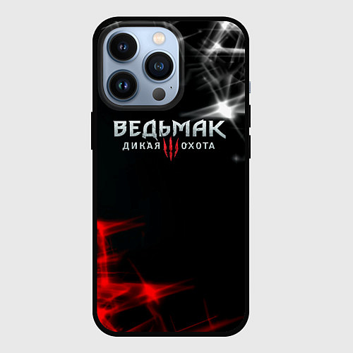 Чехол iPhone 13 Pro Ведьмак дым / 3D-Черный – фото 1