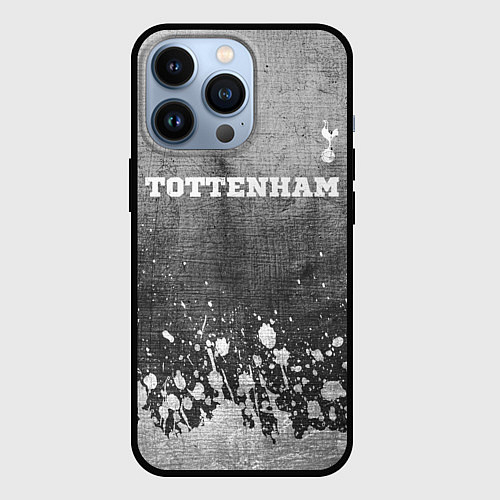 Чехол iPhone 13 Pro Tottenham - grey gradient посередине / 3D-Черный – фото 1