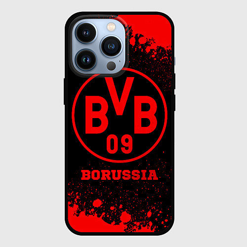 Чехол iPhone 13 Pro Borussia - red gradient / 3D-Черный – фото 1