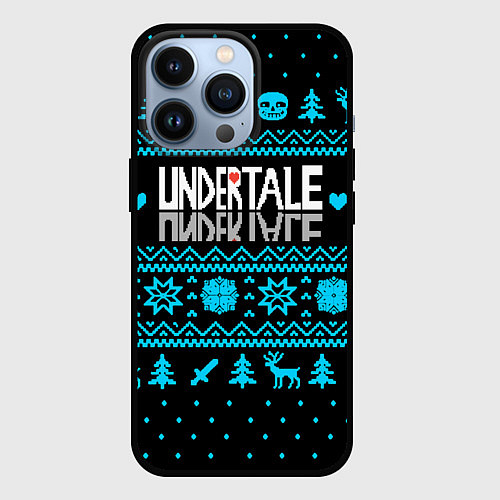 Чехол iPhone 13 Pro Undertale rpg winter / 3D-Черный – фото 1