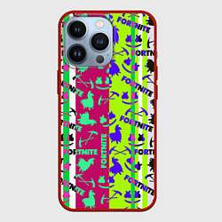 Чехол для iPhone 13 Pro Fortnite epic pattern, цвет: 3D-красный