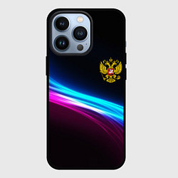 Чехол iPhone 13 Pro Россия неоновые волны