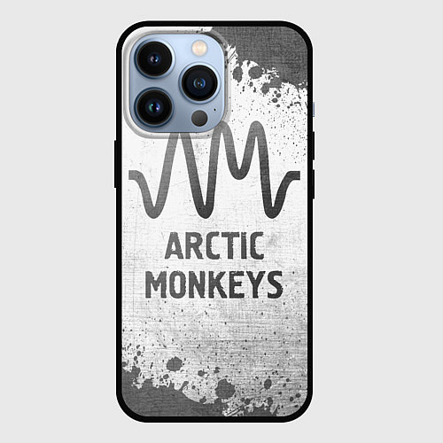 Чехол iPhone 13 Pro Arctic Monkeys - white gradient / 3D-Черный – фото 1