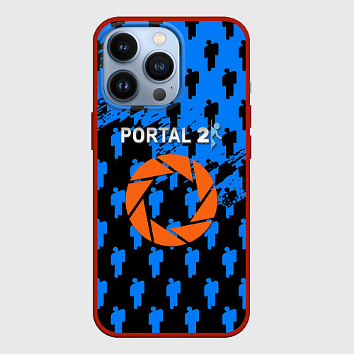 Чехол iPhone 13 Pro Portal человечки / 3D-Красный – фото 1