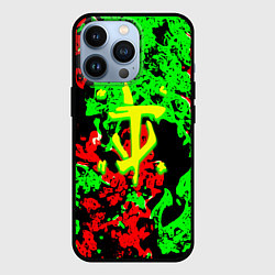 Чехол для iPhone 13 Pro Doom кислотный огонь, цвет: 3D-черный