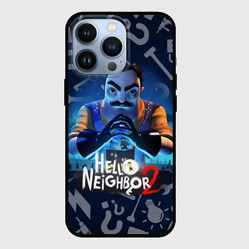 Чехол iPhone 13 Pro Привет сосед из игры Hello Neighbor / 3D-Черный – фото 1