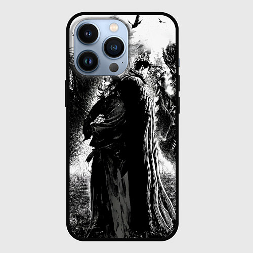 Чехол iPhone 13 Pro Musashi Miyamoto And Berserk / 3D-Черный – фото 1