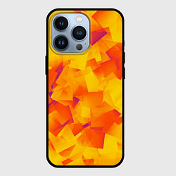 Чехол для iPhone 13 Pro Желтый калейдоскоп, цвет: 3D-черный