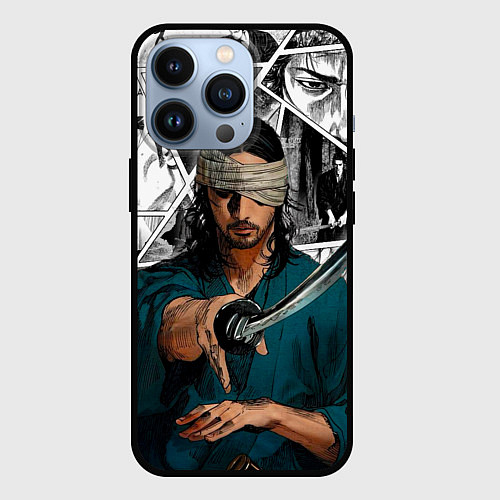 Чехол iPhone 13 Pro Musashi Miyamoto / 3D-Черный – фото 1