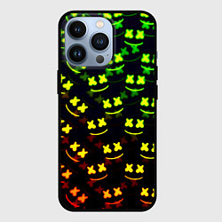 Чехол для iPhone 13 Pro Marshmello кислотный, цвет: 3D-черный