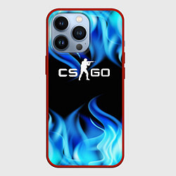 Чехол для iPhone 13 Pro CGGO blue flame, цвет: 3D-красный