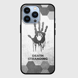 Чехол для iPhone 13 Pro Death Stranding - white gradient, цвет: 3D-черный