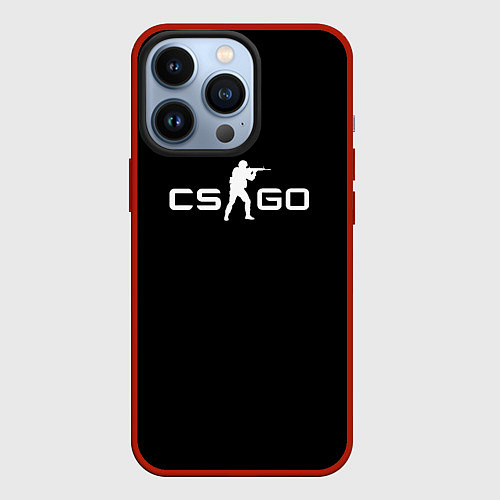 Чехол iPhone 13 Pro CSGO logo / 3D-Красный – фото 1