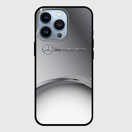 Чехол iPhone 13 Pro Mercedes benz grey / 3D-Черный – фото 1