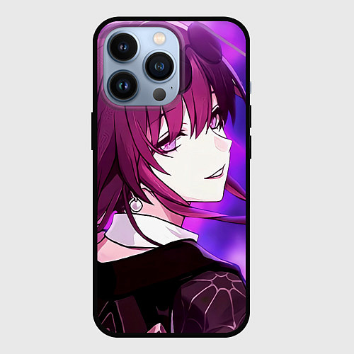 Чехол iPhone 13 Pro Honkai Star Rail Kafka violet light / 3D-Черный – фото 1