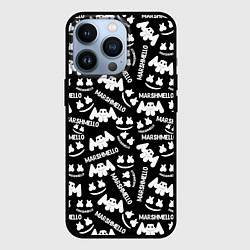 Чехол для iPhone 13 Pro Marshmello pattern music, цвет: 3D-черный