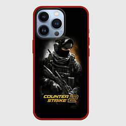 Чехол для iPhone 13 Pro Counter strike спецназовец, цвет: 3D-красный