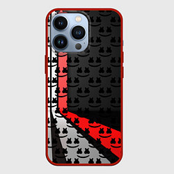 Чехол для iPhone 13 Pro Marshmello pattern, цвет: 3D-красный