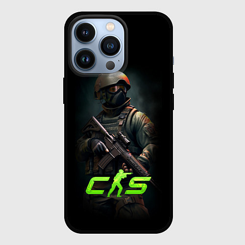 Чехол iPhone 13 Pro CS counter terrorist / 3D-Черный – фото 1