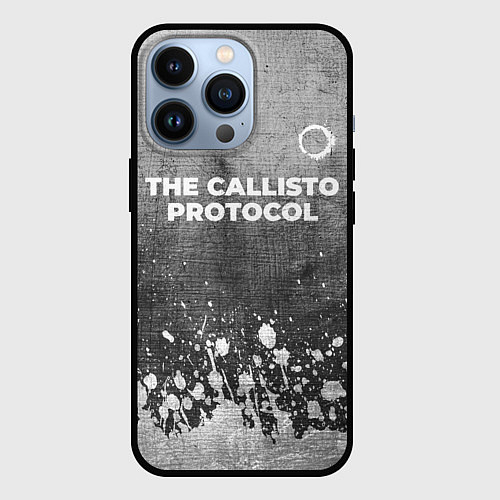 Чехол iPhone 13 Pro The Callisto Protocol - grey gradient посередине / 3D-Черный – фото 1