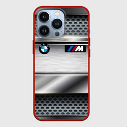 Чехол iPhone 13 Pro BMW metal texture