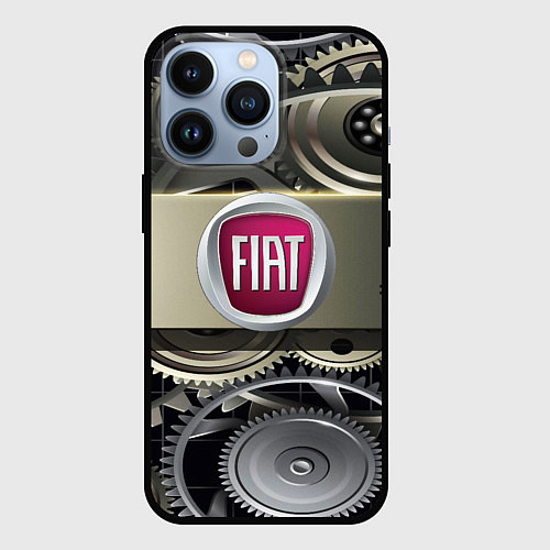 Чехол iPhone 13 Pro FIAT logo motors / 3D-Черный – фото 1