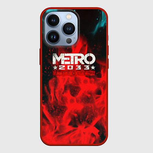 Чехол iPhone 13 Pro Metro 2033 fire / 3D-Красный – фото 1