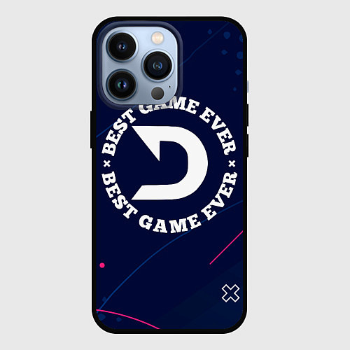 Чехол iPhone 13 Pro Символ Deadlock и надпись best game ever / 3D-Черный – фото 1